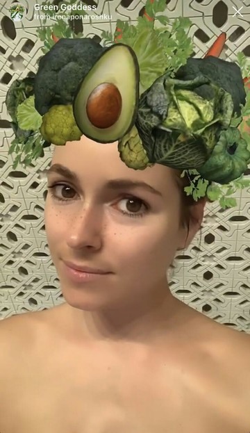 maska instagram avokado
